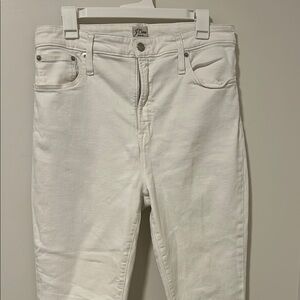 J Crew Denim White Curvy Toothpick Jeans Spring Summer Size 33